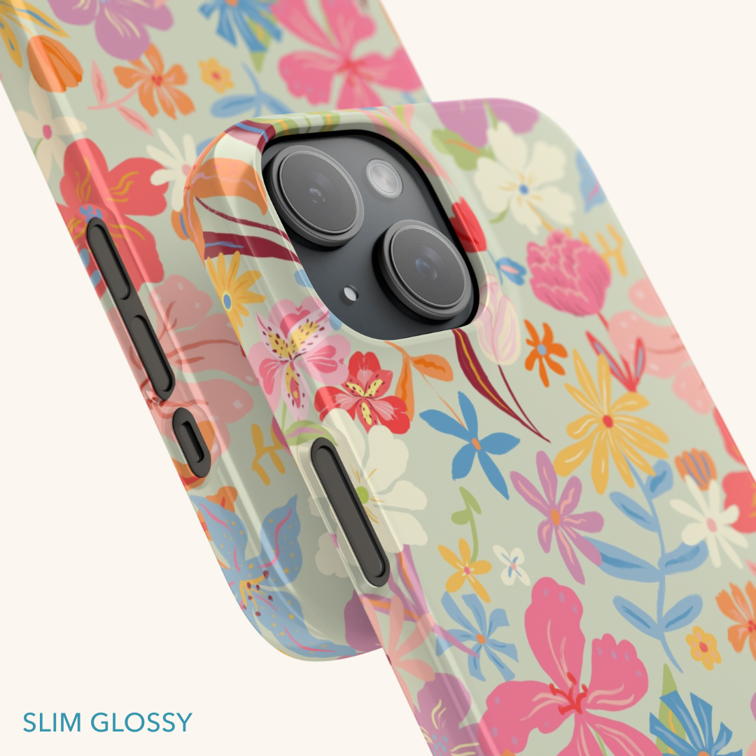Dancing Blooms Slim Phone Case
