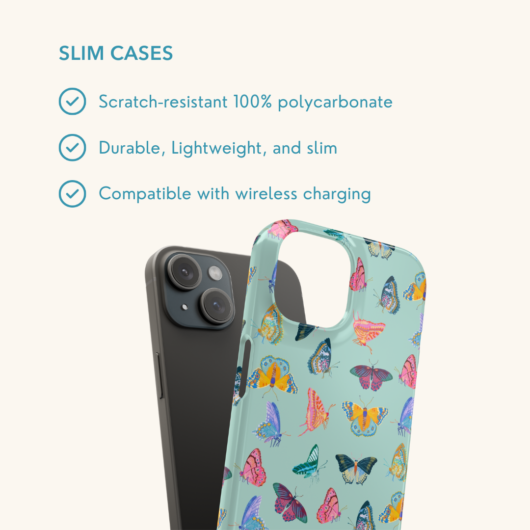Tropical Butterflies Slim Phone Case