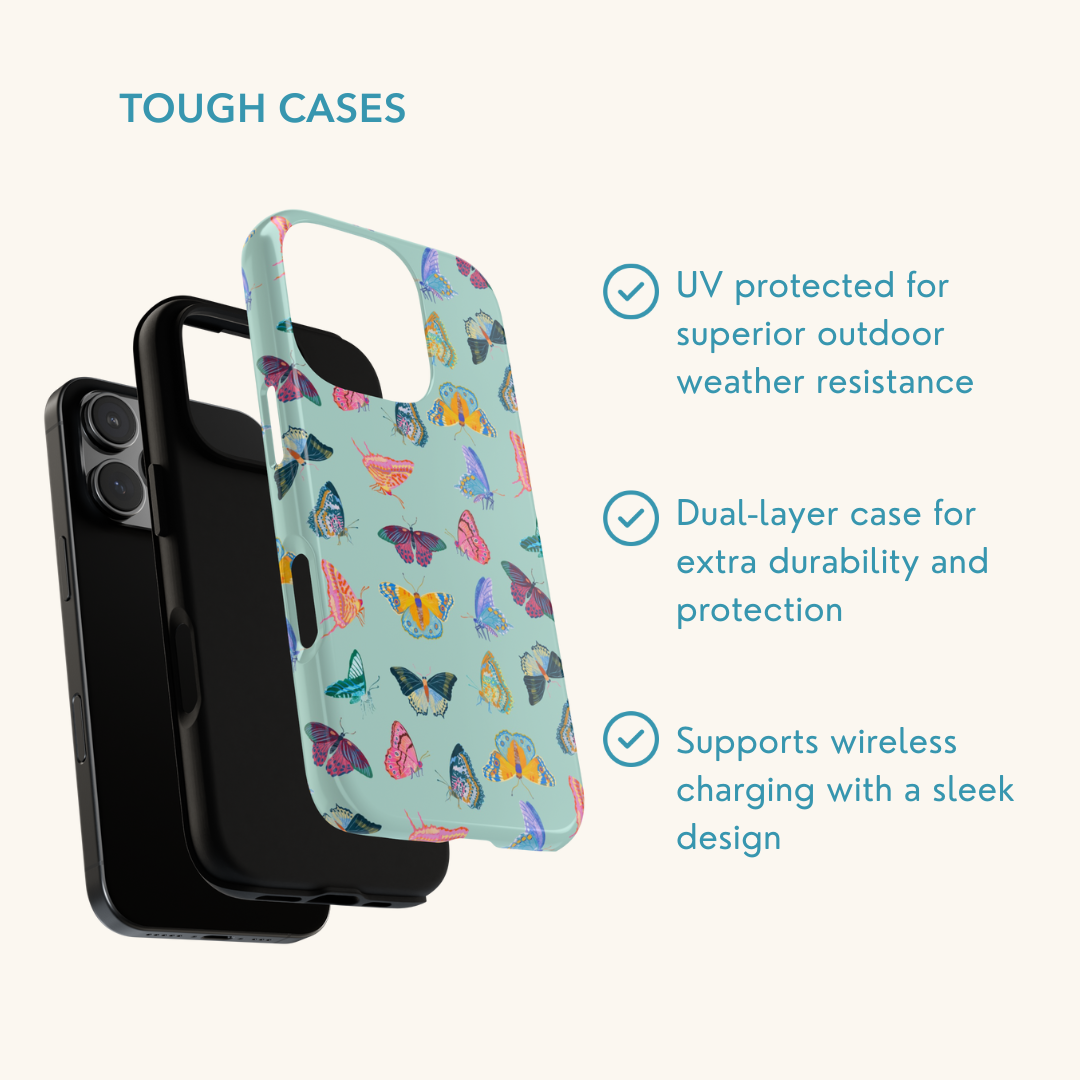 Tropical Butterflies Tough Phone Case