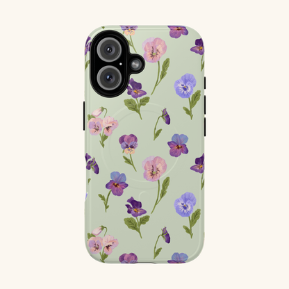 Pansy (Green) Magsafe Tough Phone Case
