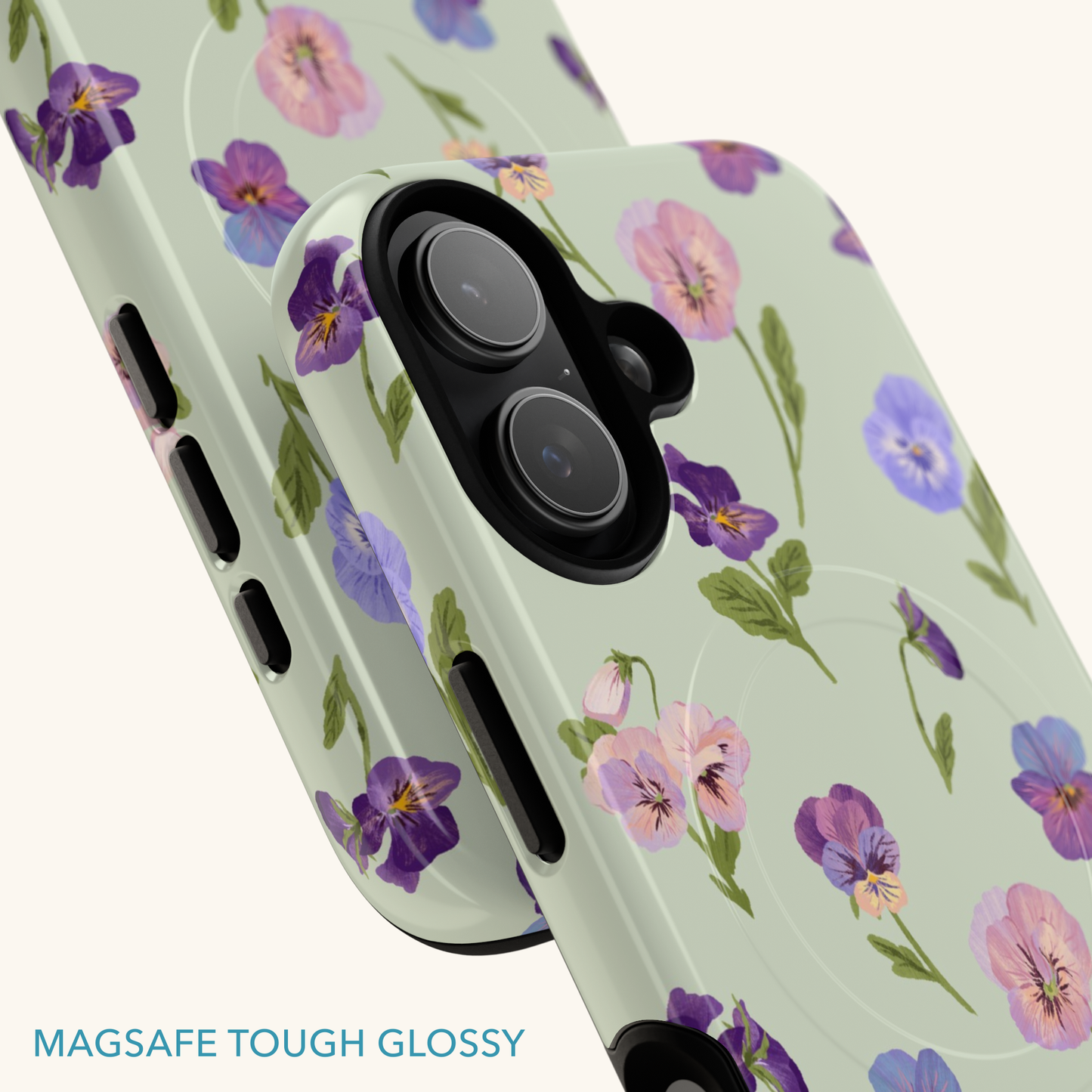 Pansy (Green) Magsafe Tough Phone Case