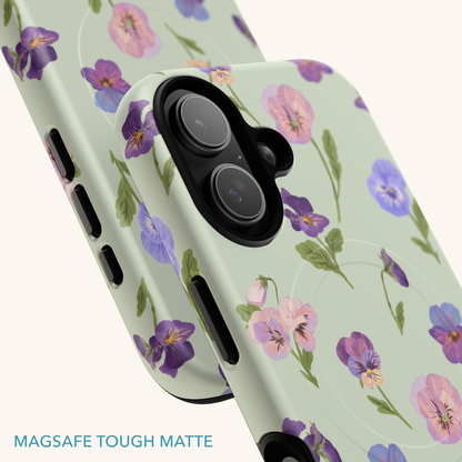 Pansy (Green) Magsafe Tough Phone Case