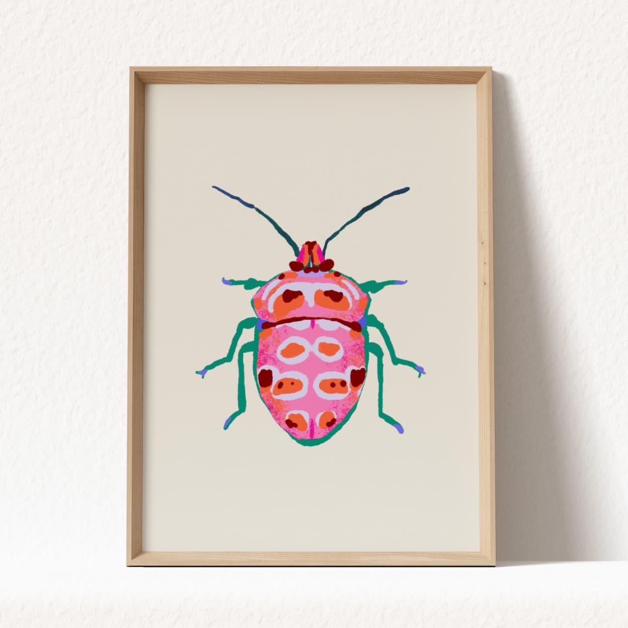 Colorful Beetles Art Prints - Set of 6