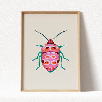 Colorful Beetles Art Prints - Set of 6