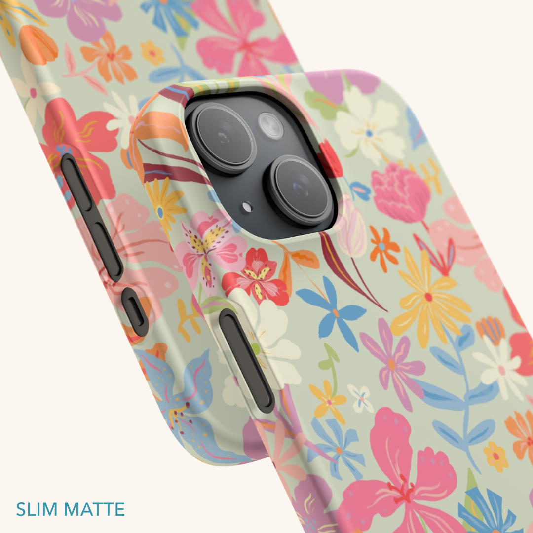 Dancing Blooms Slim Phone Case