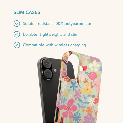 Dancing Blooms Slim Phone Case