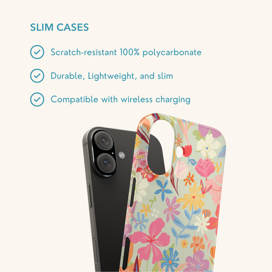 Dancing Blooms Slim Phone Case
