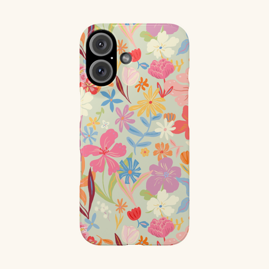 Dancing Blooms Slim Phone Case