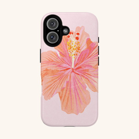 Hibiscus flower MagSafe tough iphone case designed by Sun Lee
