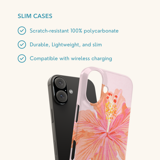 Hibiscus Flower Slim Phone Case