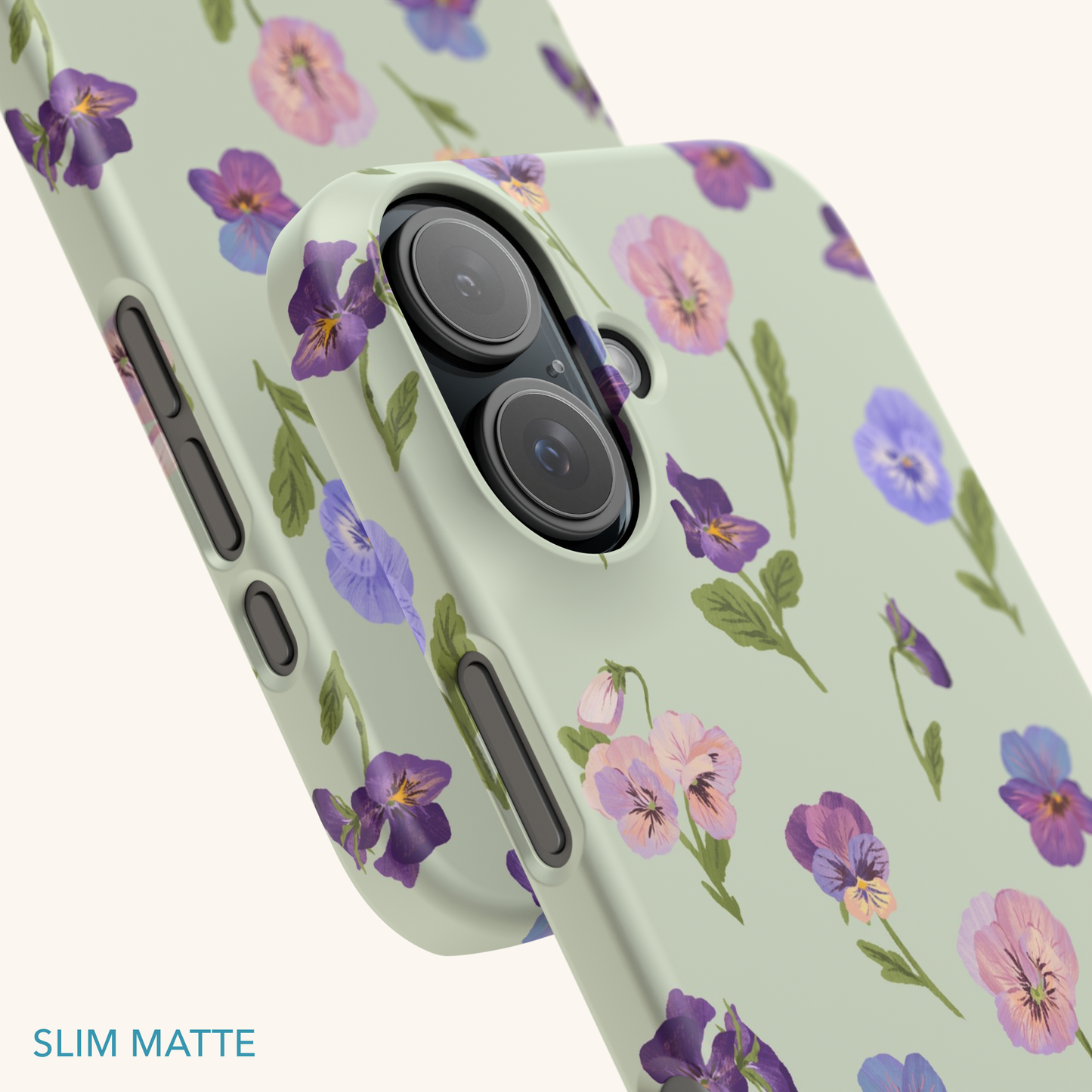 Pansy (Green) Slim Phone Case