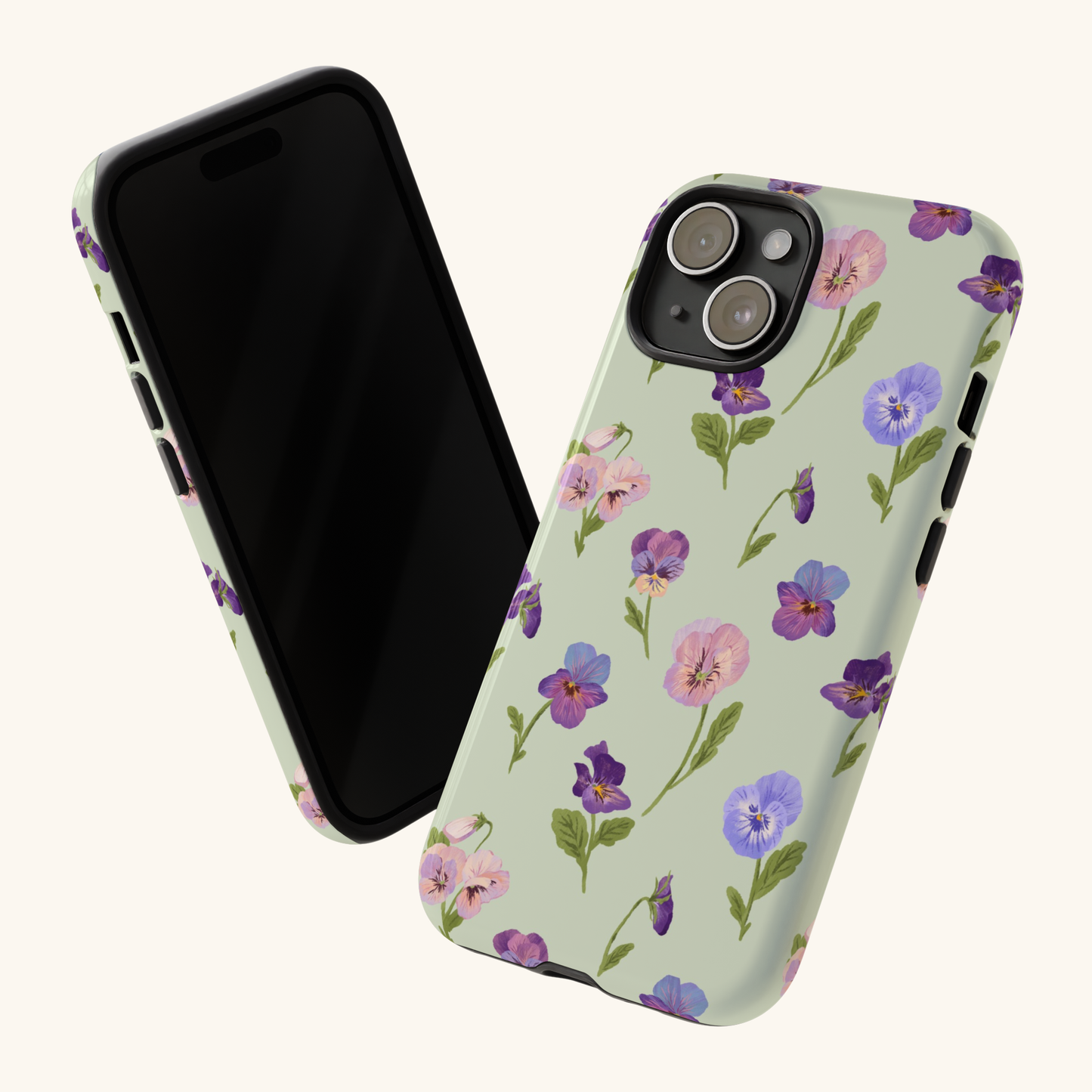 Pansy (Green) Tough Phone Case