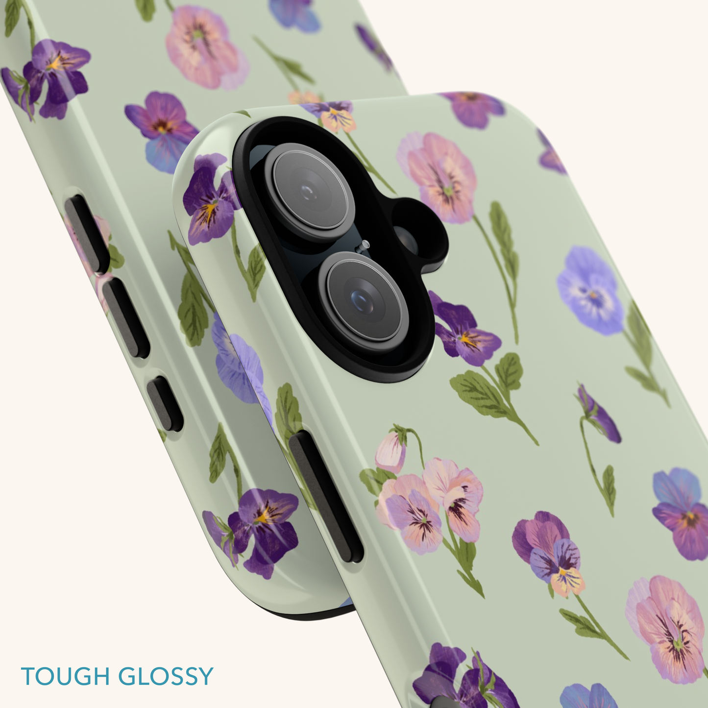 Pansy (Green) Tough Phone Case