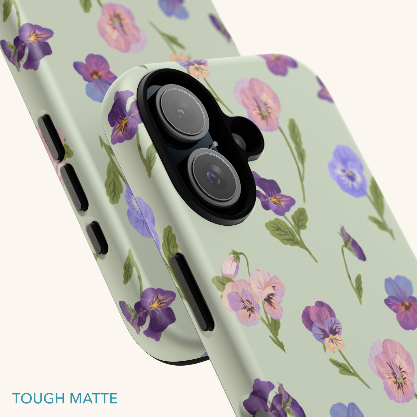 Pansy (Green) Tough Phone Case