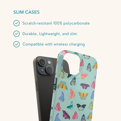 Tropical Butterflies Slim Phone Case