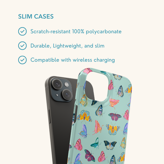 Tropical Butterflies Slim Phone Case