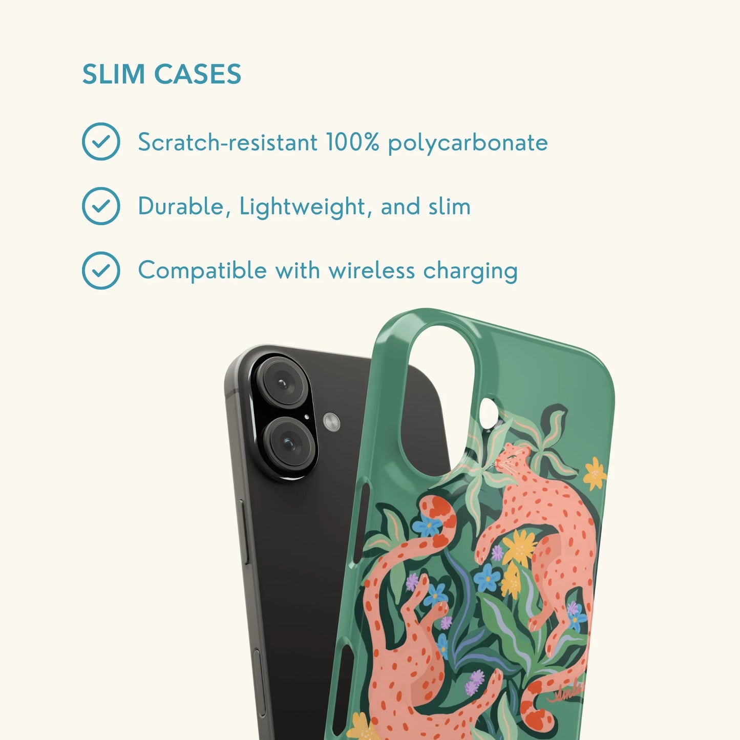Abstract Cheetah Slim Phone Case