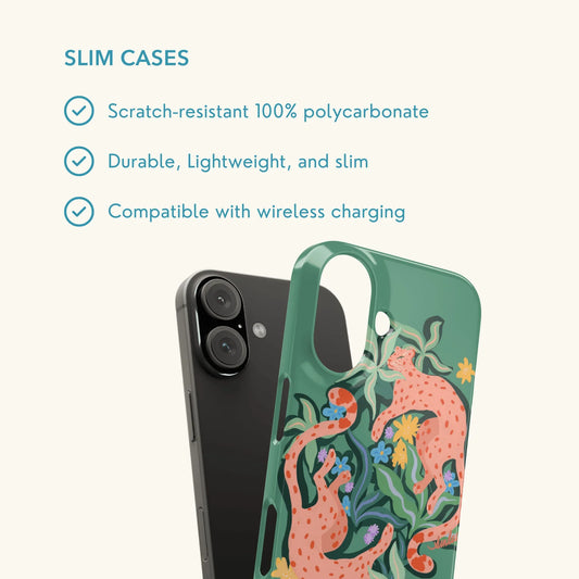 Abstract Cheetah Slim Phone Case