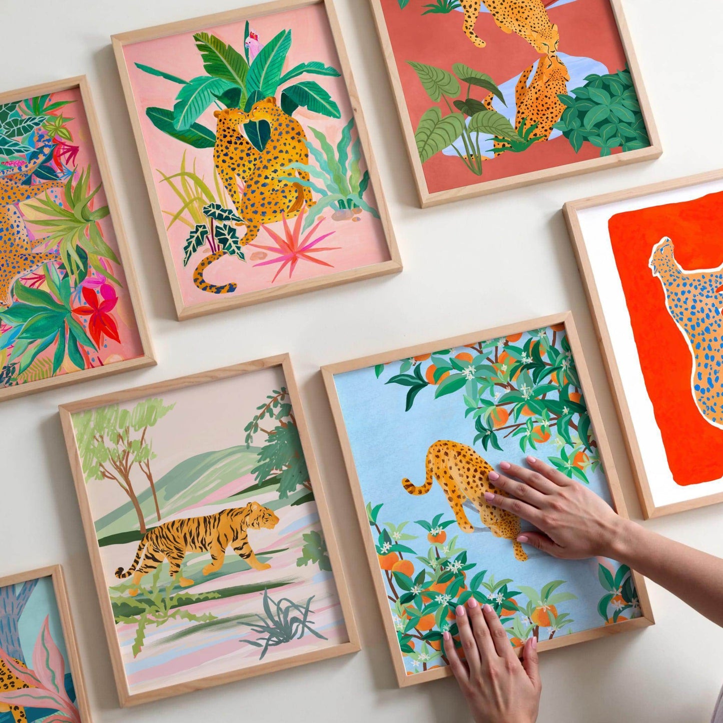Big cats giclee art prints of Sun Lee