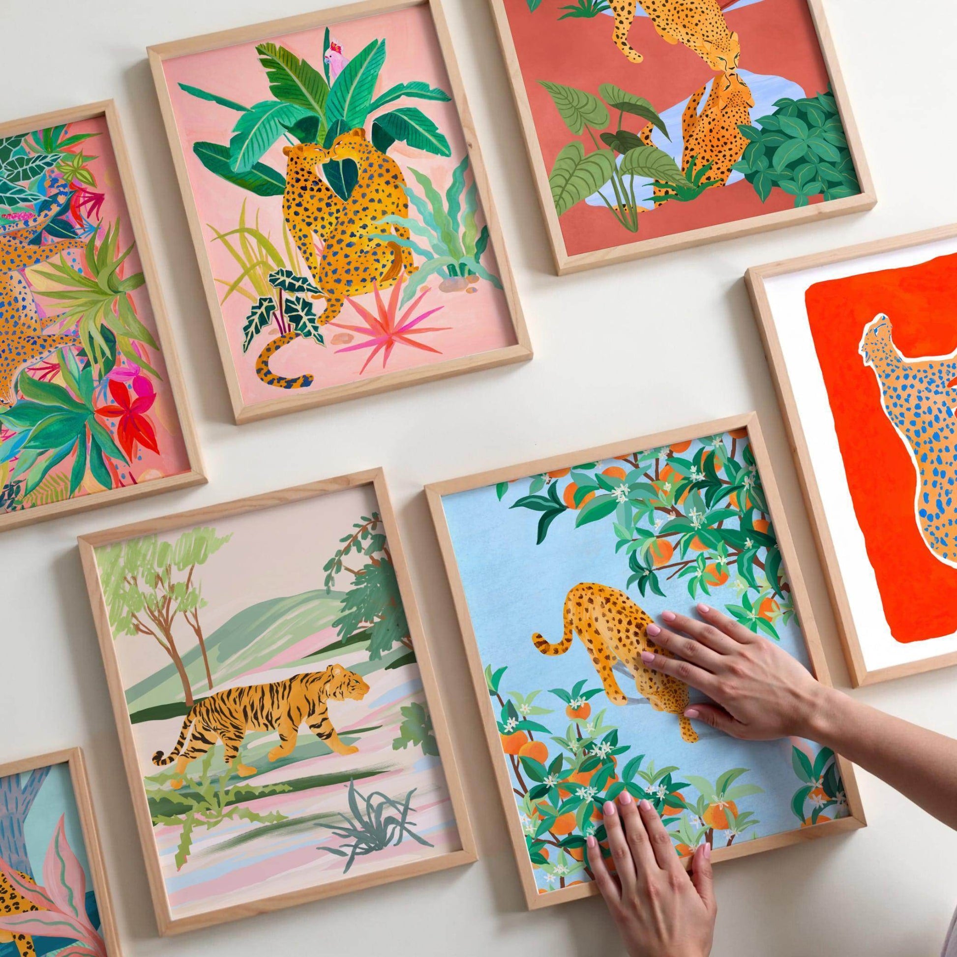 Big cats giclee art prints of Sun Lee