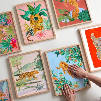 Big cats giclee art prints of Sun Lee