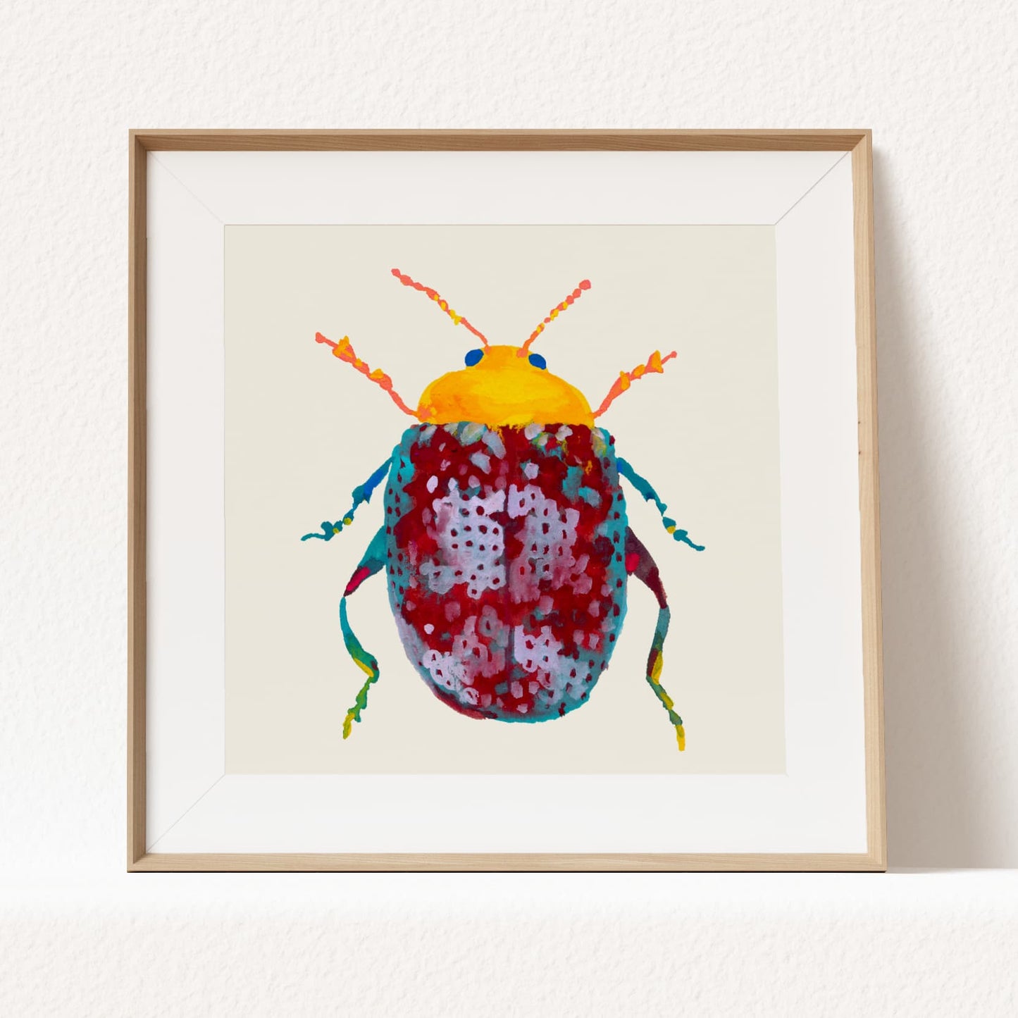 Maroon Beetle Art Print
